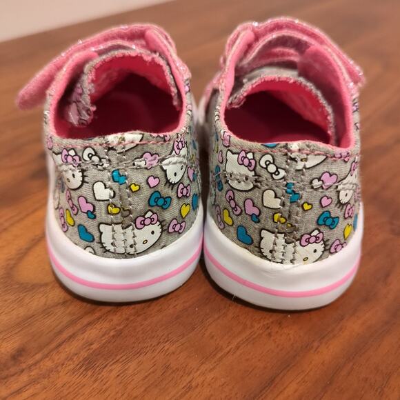 Sanrio pink glitter hello kitty Velcro shoes toddler 6 - Picture 6 of 6